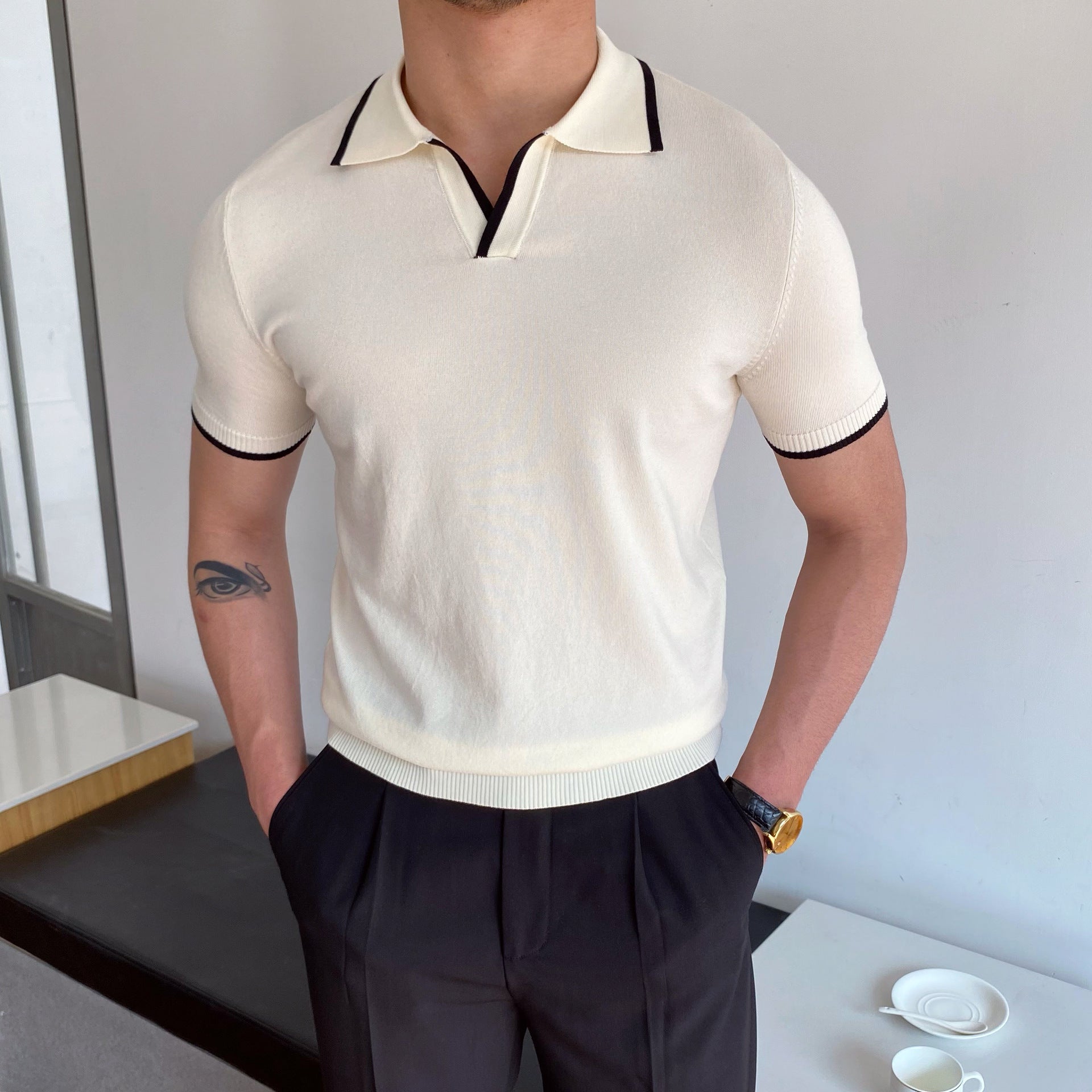 SORREN™ Beaumont Elbow-Sleeve Polo Tee