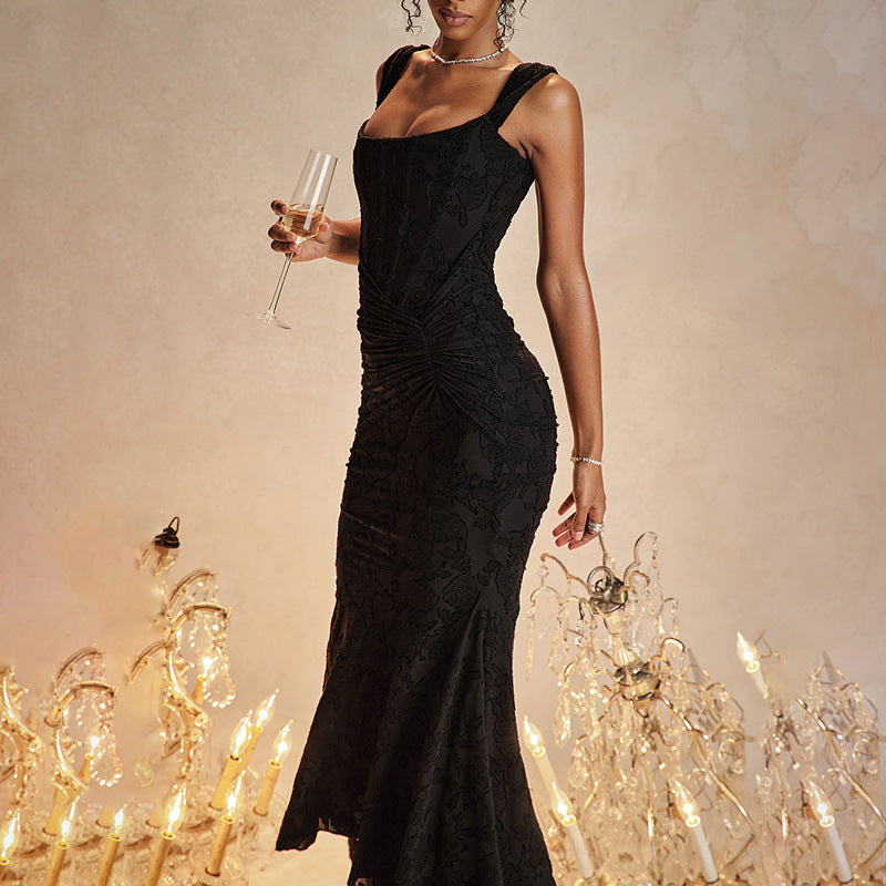 SORREN™ Solara Ruched Off-Shoulder Dress