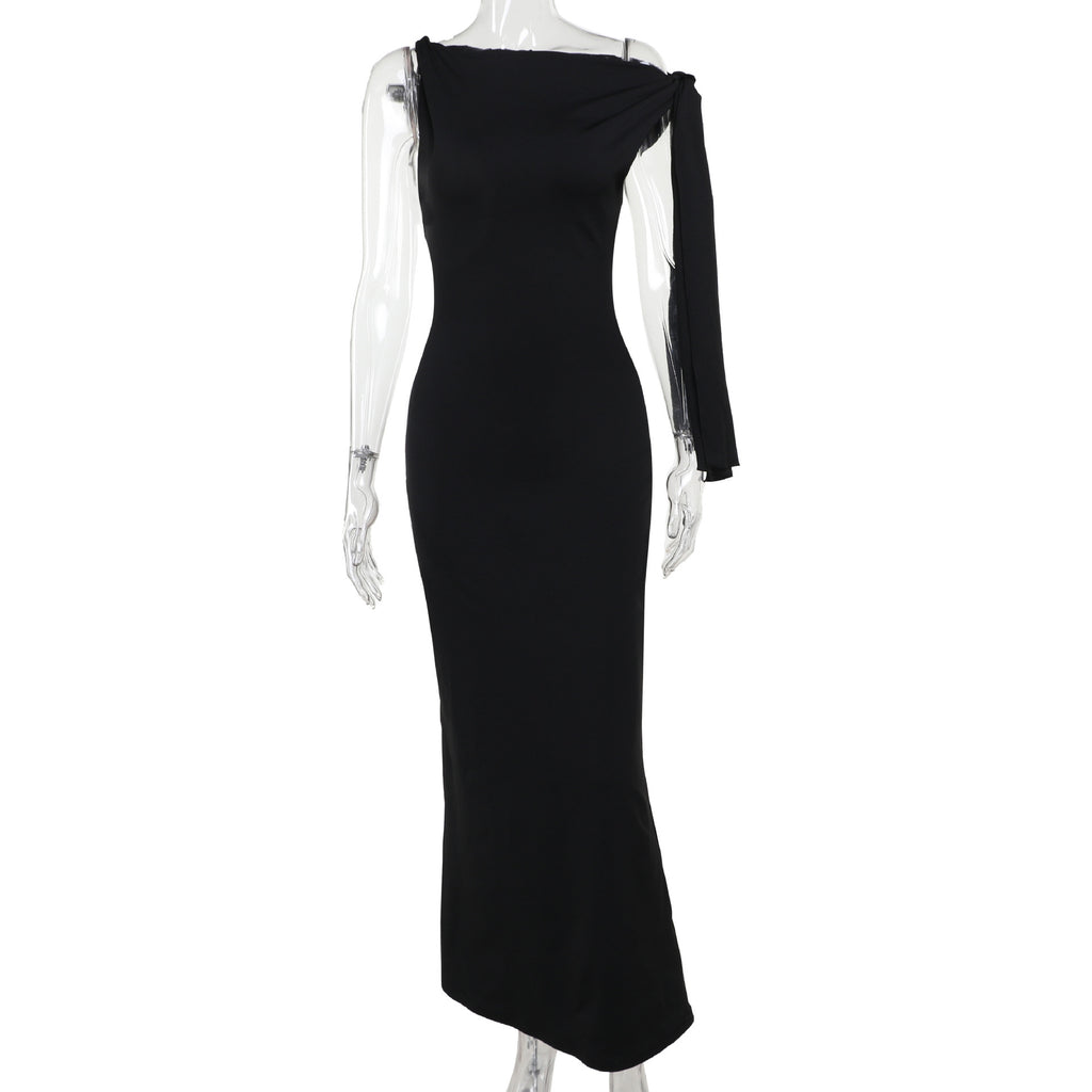 SORREN™ Selene One-Shoulder Ribbon Gown