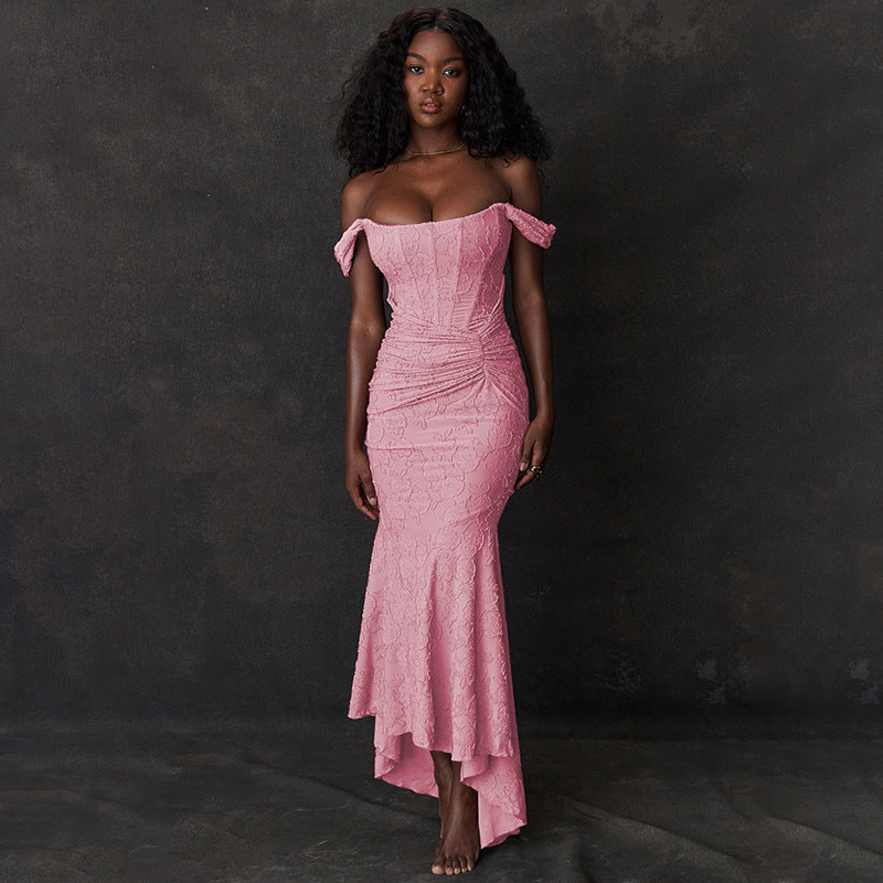 SORREN™ Solara Ruched Off-Shoulder Dress