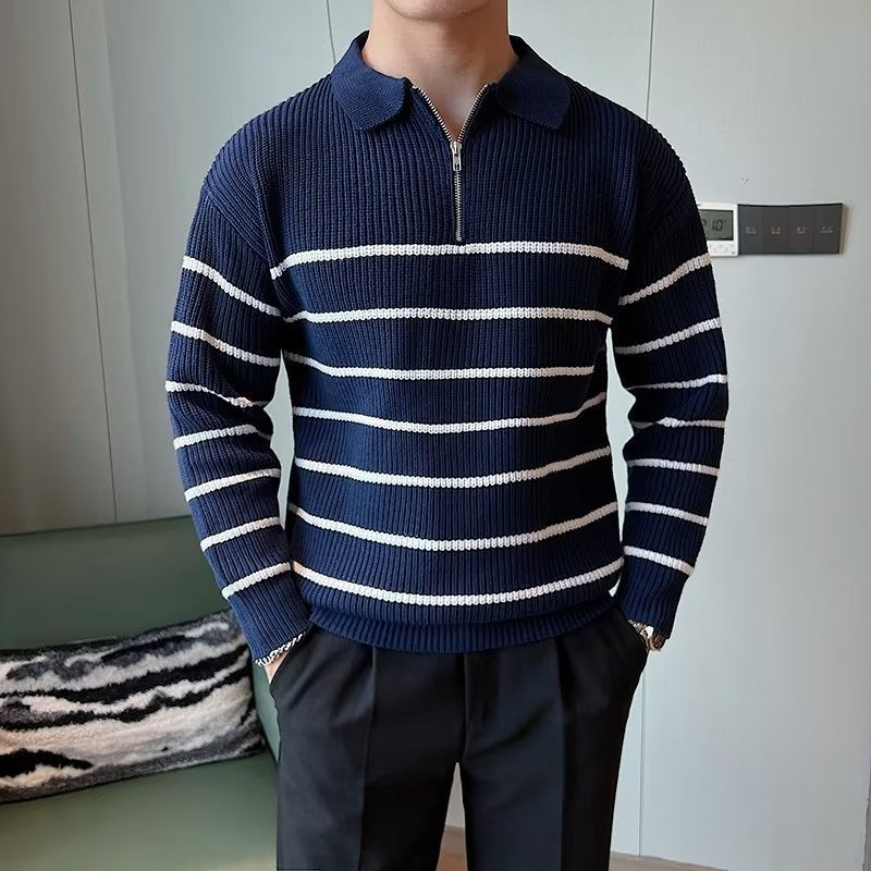 SORREN™ Carlisle Half-Zip Striped Sweater