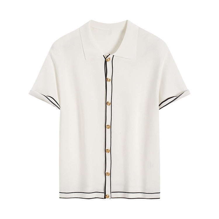 SORREN™ Ashford Contrast Lapel Cardigan