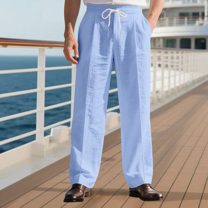 SORREN™ Tidal Linen Straight Trousers