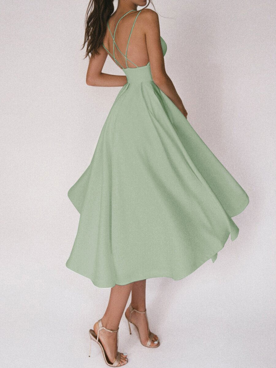 SORREN™ Aurelia V-Neck A-Line Gown