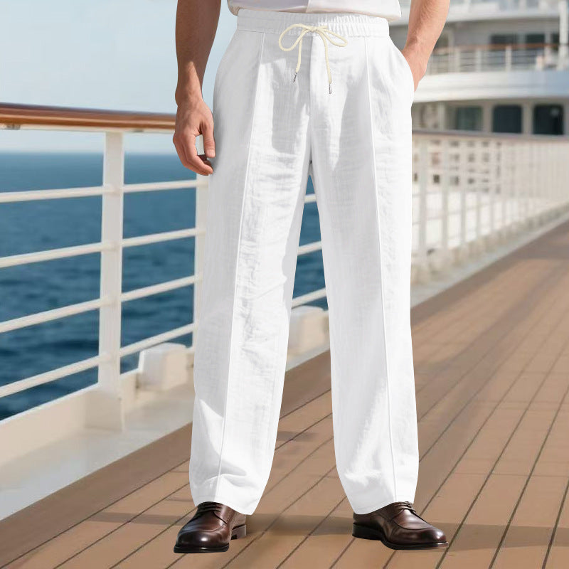 SORREN™ Tidal Linen Straight Trousers
