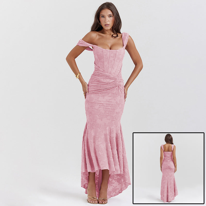 SORREN™ Solara Ruched Off-Shoulder Dress