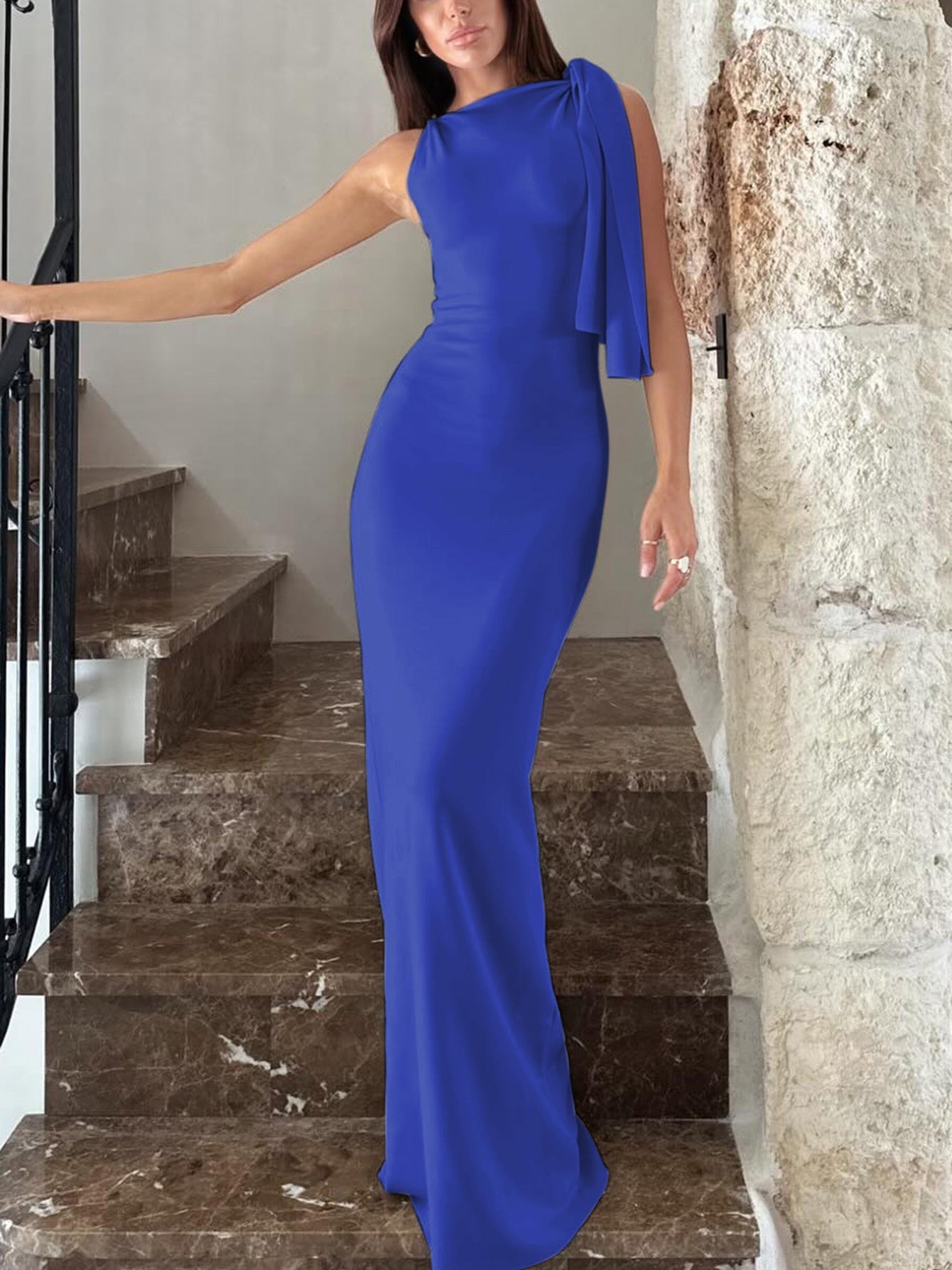 SORREN™ Selene One-Shoulder Ribbon Gown