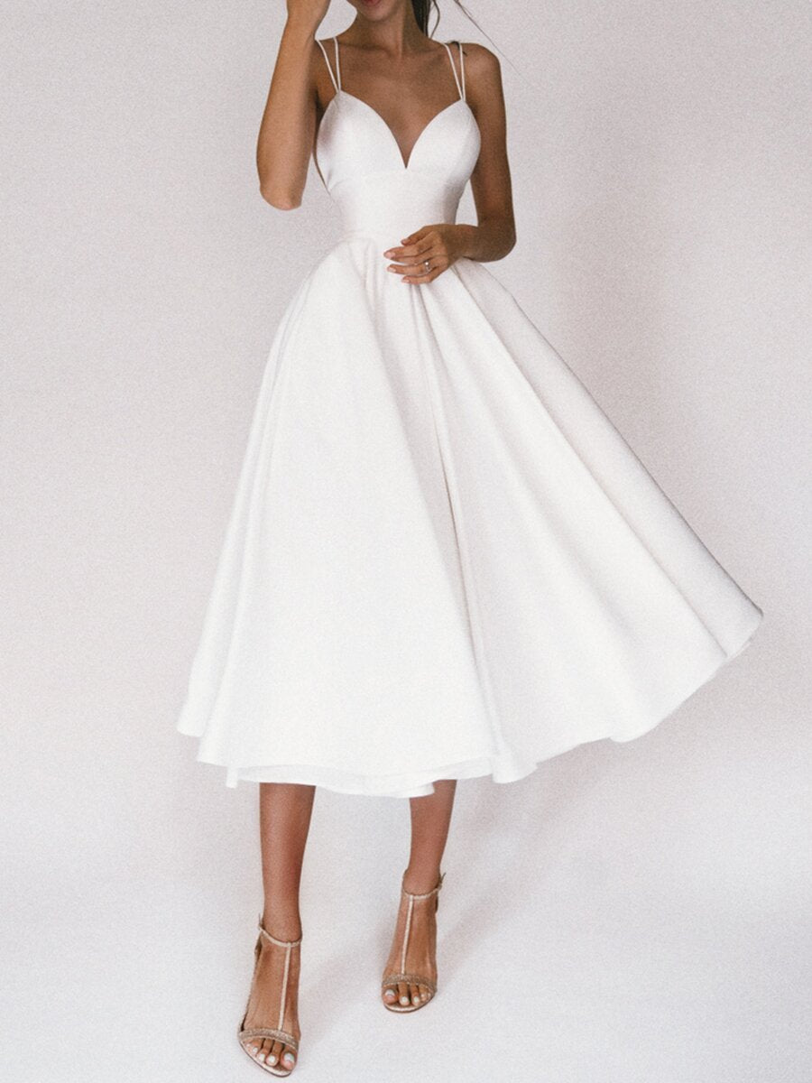 SORREN™ Aurelia V-Neck A-Line Gown