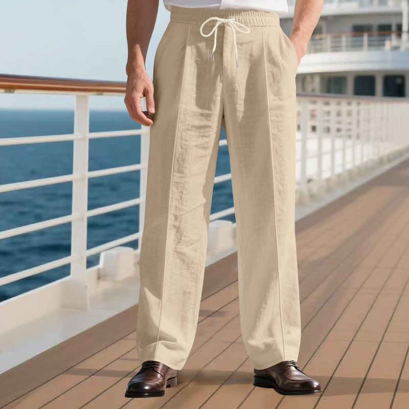 SORREN™ Tidal Linen Straight Trousers