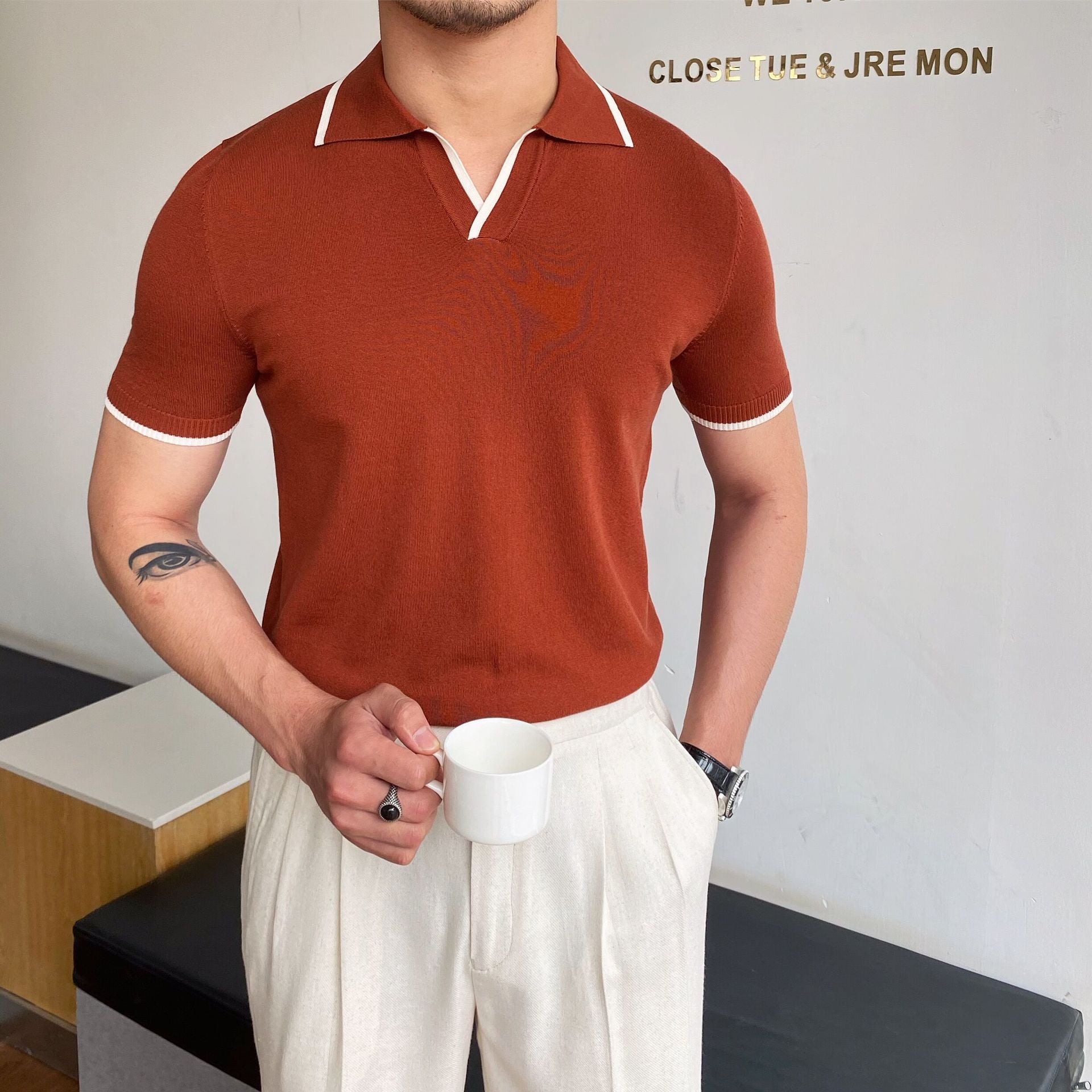 SORREN™ Beaumont Elbow-Sleeve Polo Tee