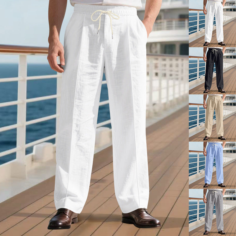 SORREN™ Tidal Linen Straight Trousers