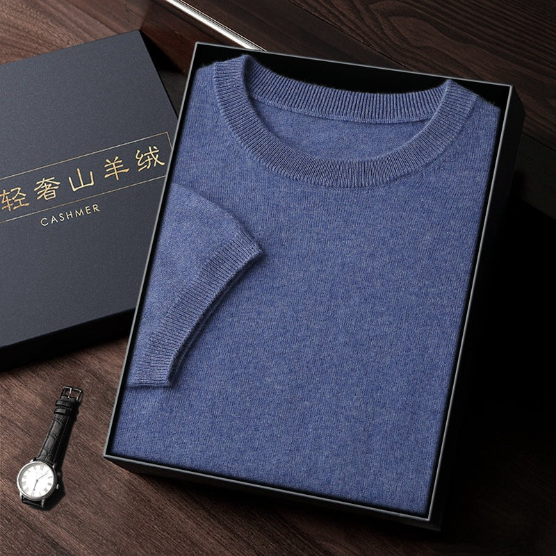 SORREN™ Autumn Cashmere Short-Sleeve Sweater