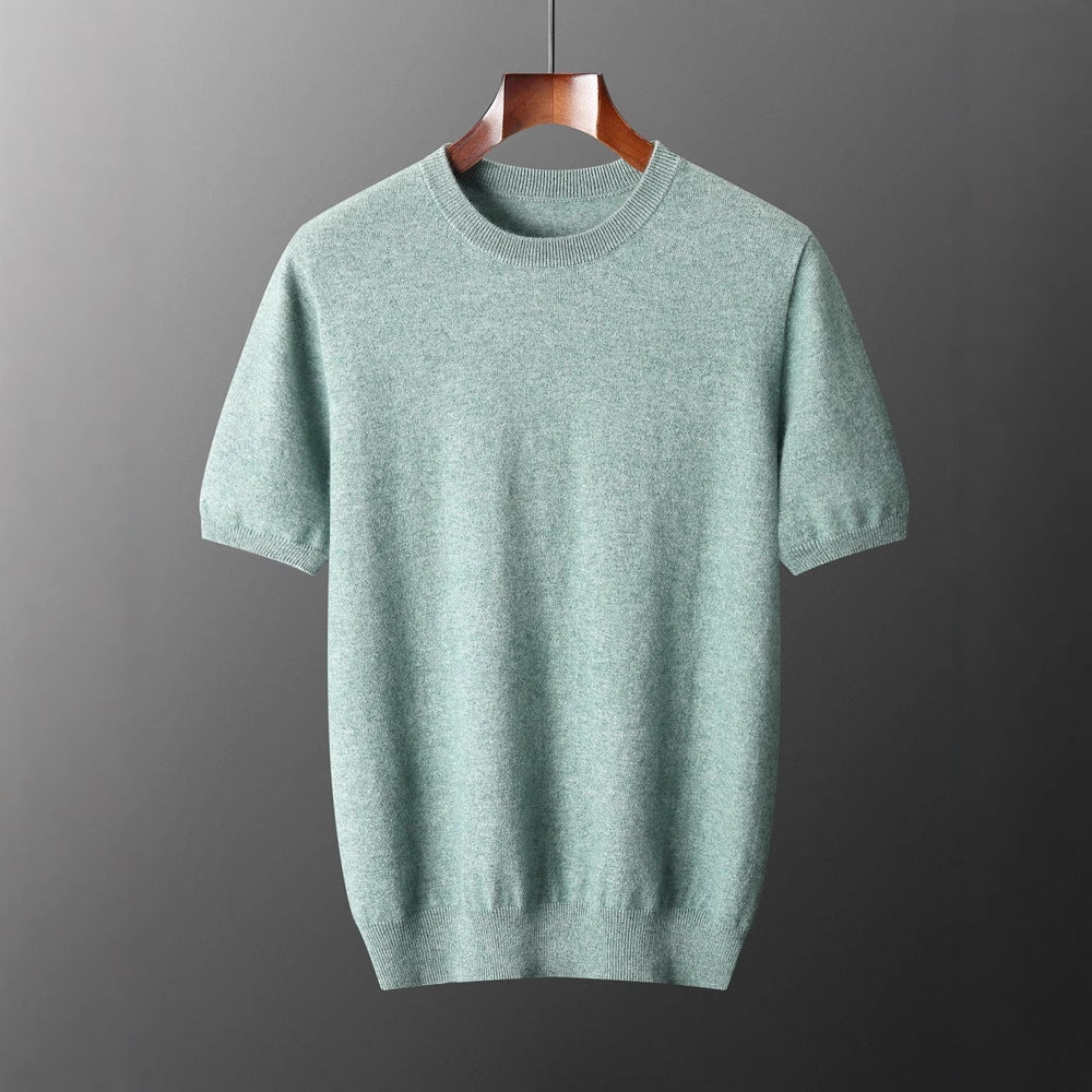 SORREN™ Autumn Cashmere Short-Sleeve Sweater