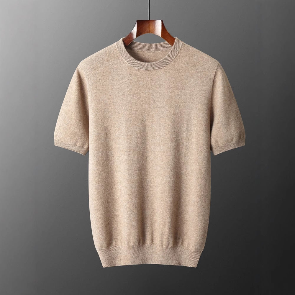 SORREN™ Autumn Cashmere Short-Sleeve Sweater