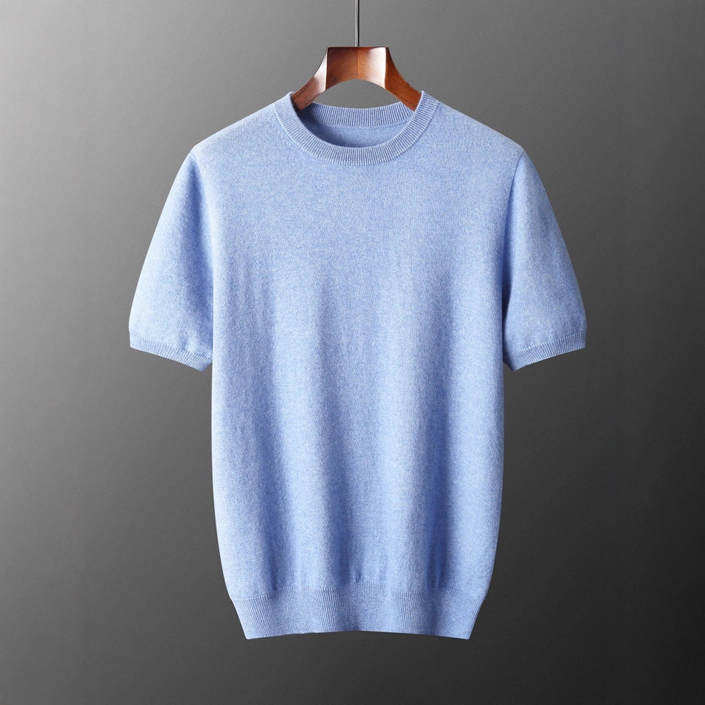 SORREN™ Autumn Cashmere Short-Sleeve Sweater