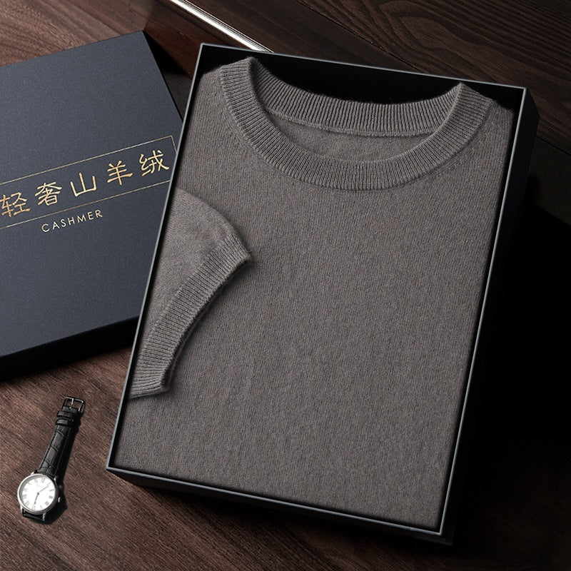SORREN™ Autumn Cashmere Short-Sleeve Sweater