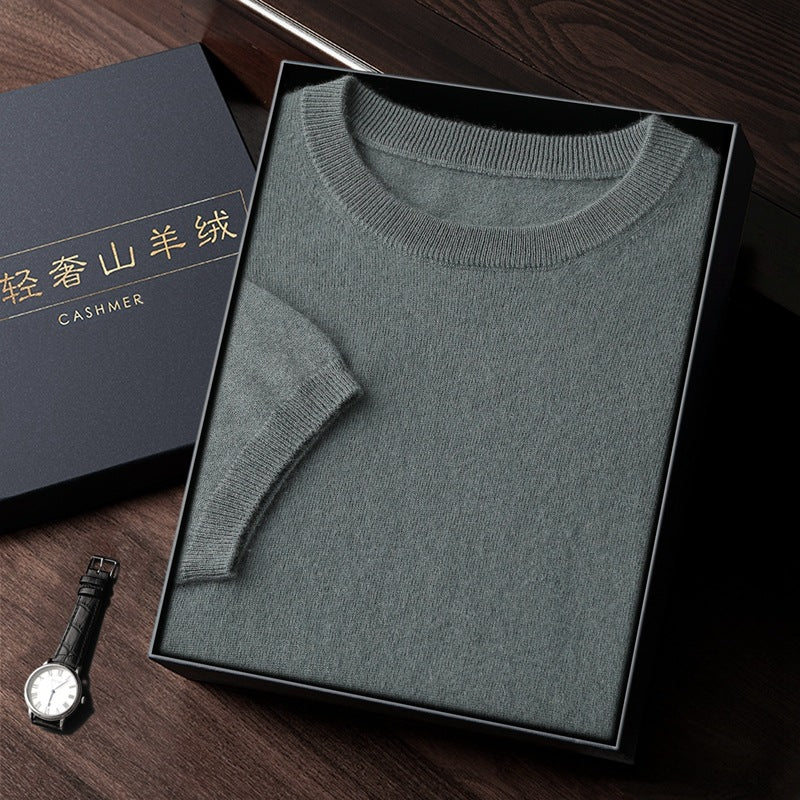 SORREN™ Autumn Cashmere Short-Sleeve Sweater