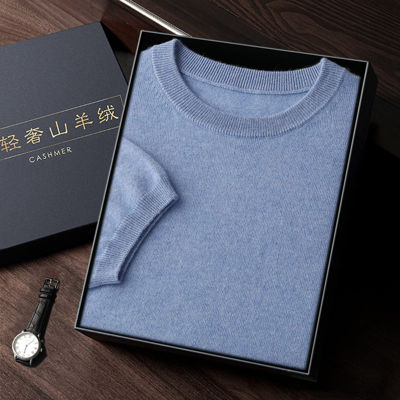 SORREN™ Autumn Cashmere Short-Sleeve Sweater