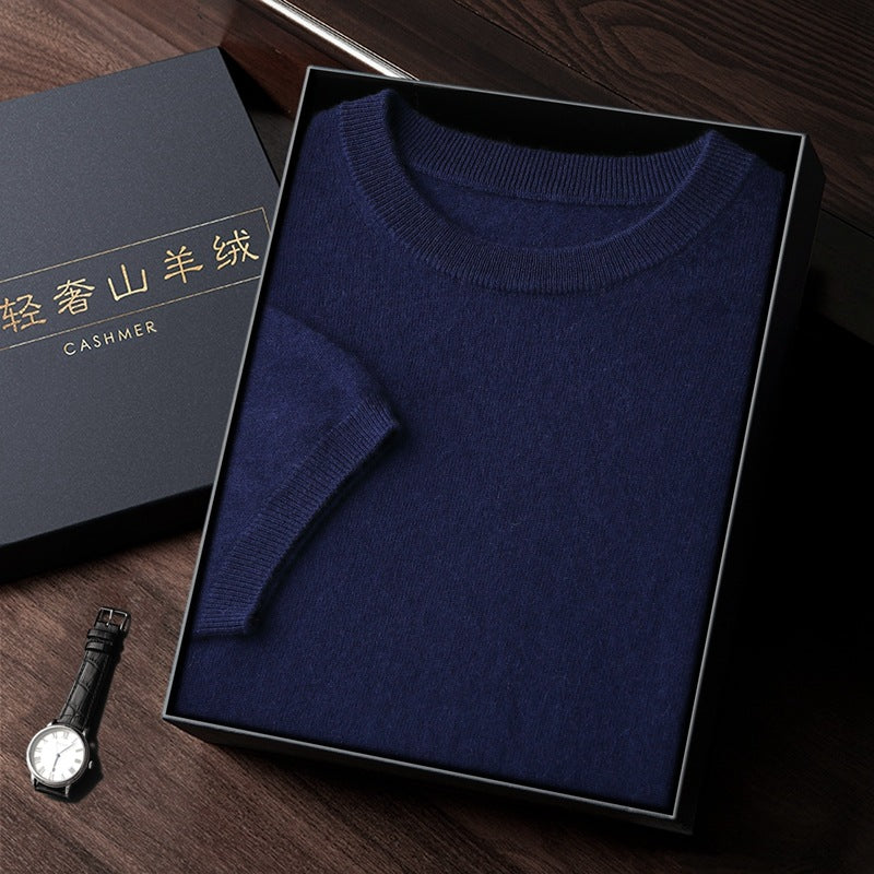 SORREN™ Autumn Cashmere Short-Sleeve Sweater