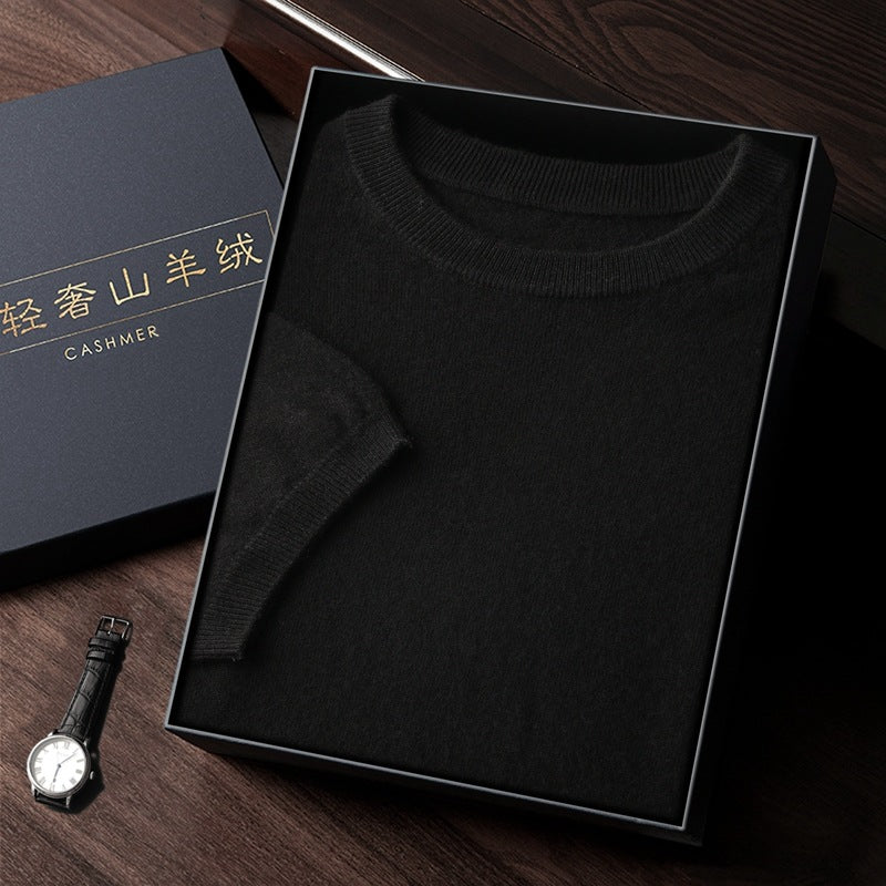 SORREN™ Autumn Cashmere Short-Sleeve Sweater