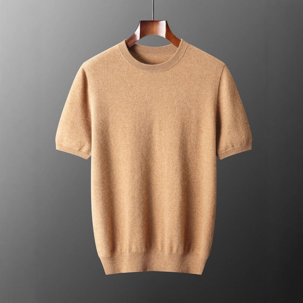 SORREN™ Autumn Cashmere Short-Sleeve Sweater