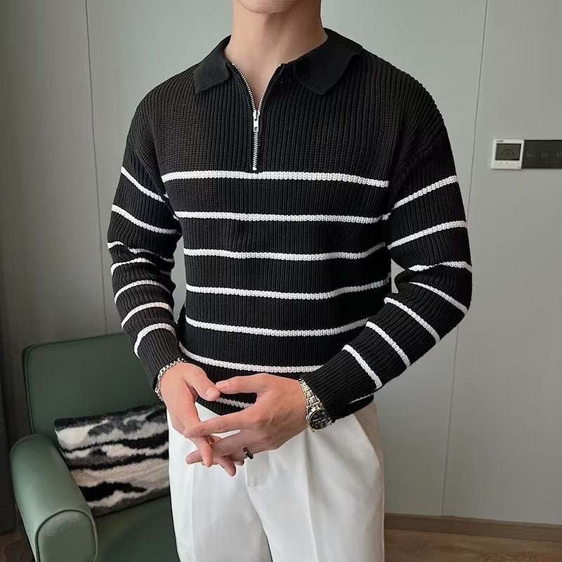SORREN™ Carlisle Half-Zip Striped Sweater