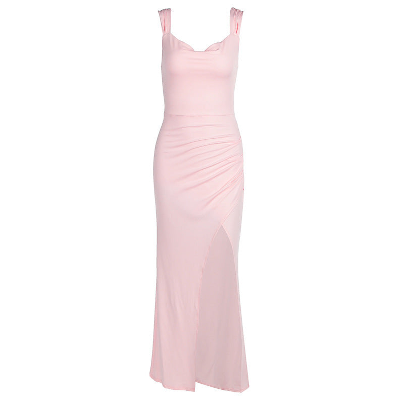 SORREN™ Serene Back-Tie Slit Dress