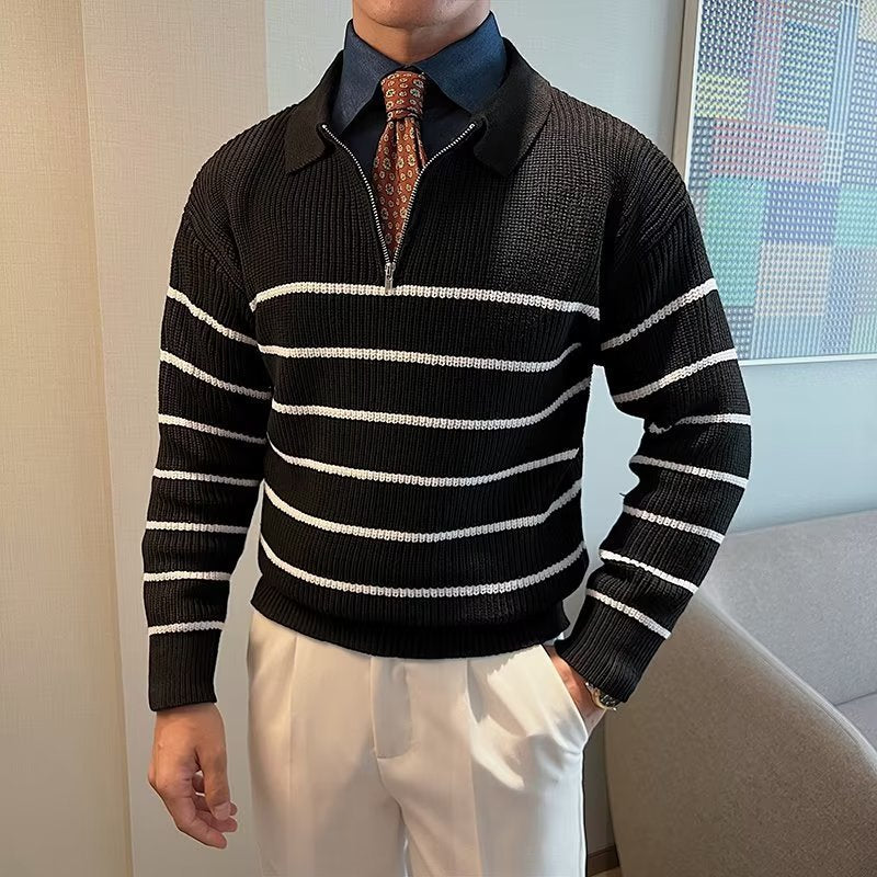 SORREN™ Carlisle Half-Zip Striped Sweater