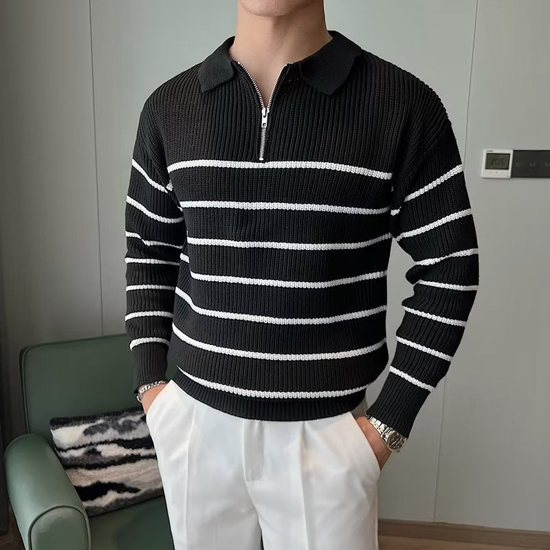 SORREN™ Carlisle Half-Zip Striped Sweater