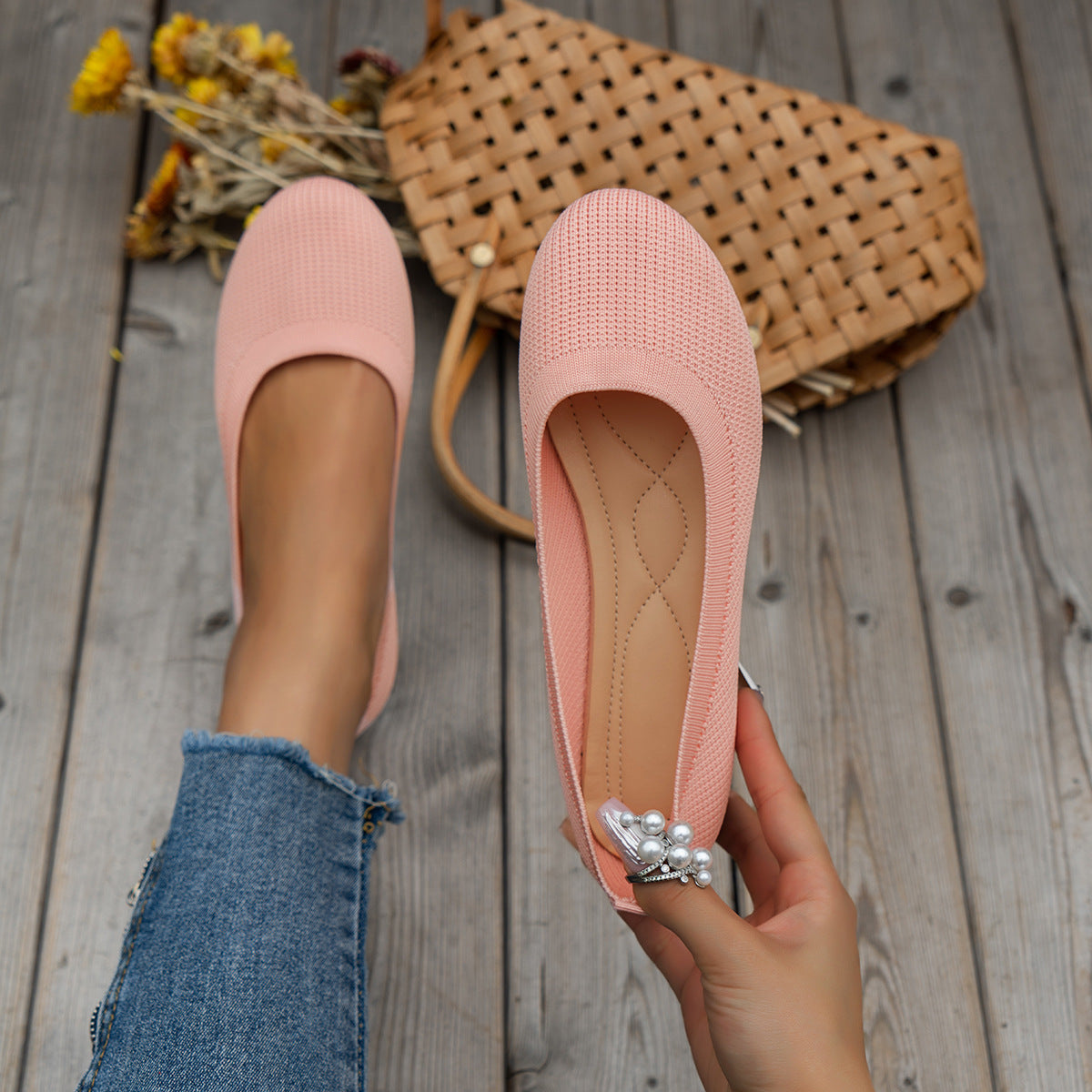 SORREN™ Aviana Knit Mesh Flats