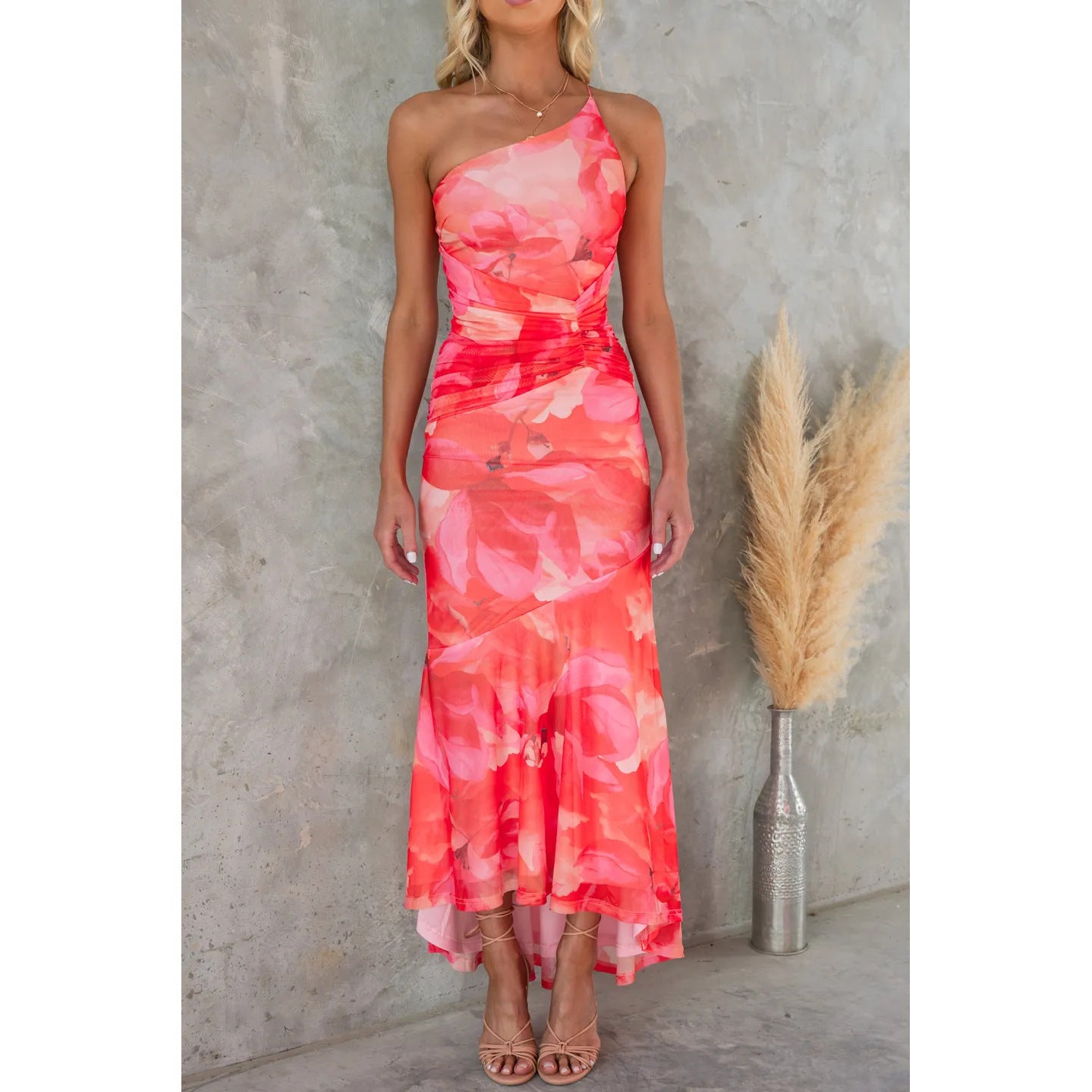 SORREN™ Fleur One-Shoulder Maxi